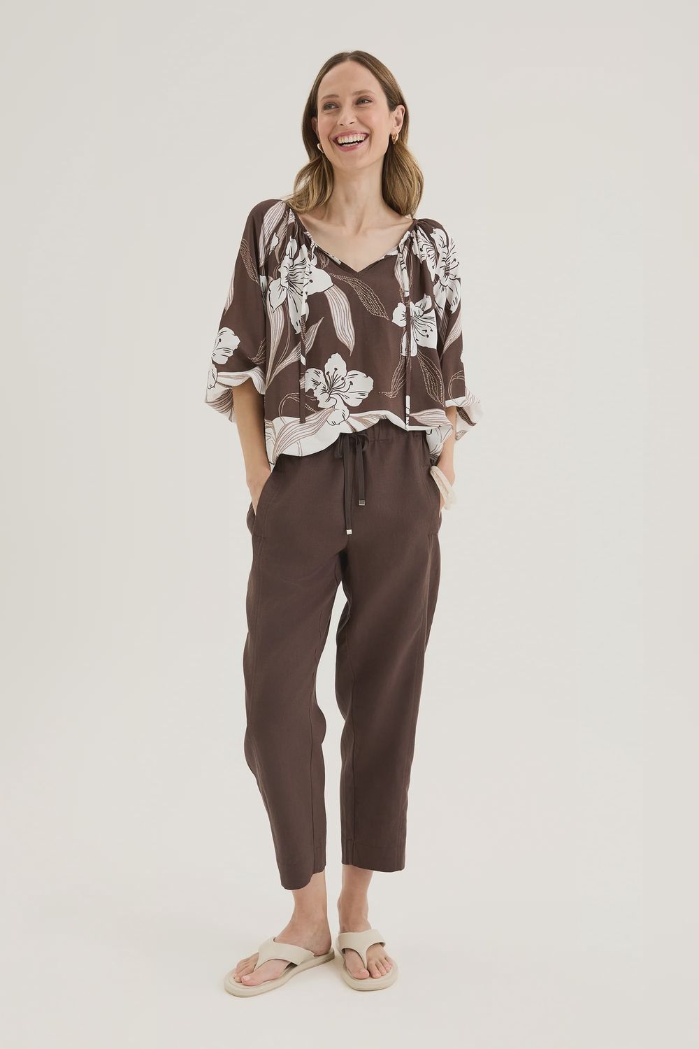 Yarra Trail Tirari Slim Pant Espresso