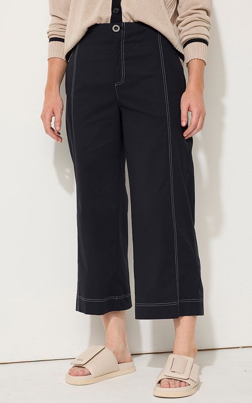 Marco Polo Essential Wide Leg Pant Black
