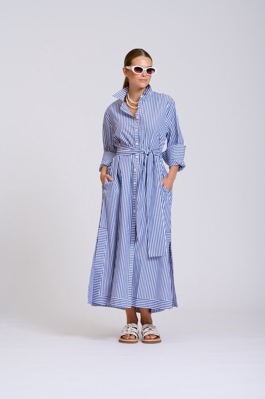 Shirty the Sybill Oversized Dress Navy Stripe