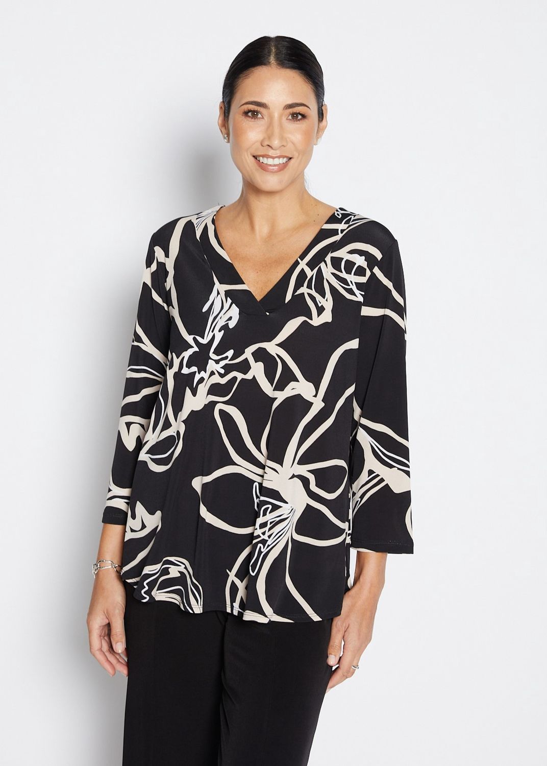 Philosophy Issy 3/4 Neck Top Lotus