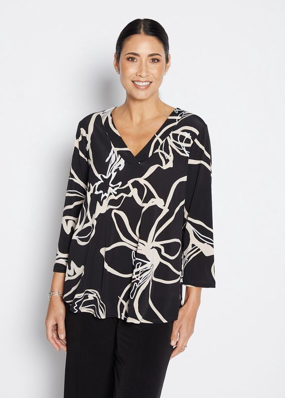 Philosophy Issy 3/4 Neck Top Lotus