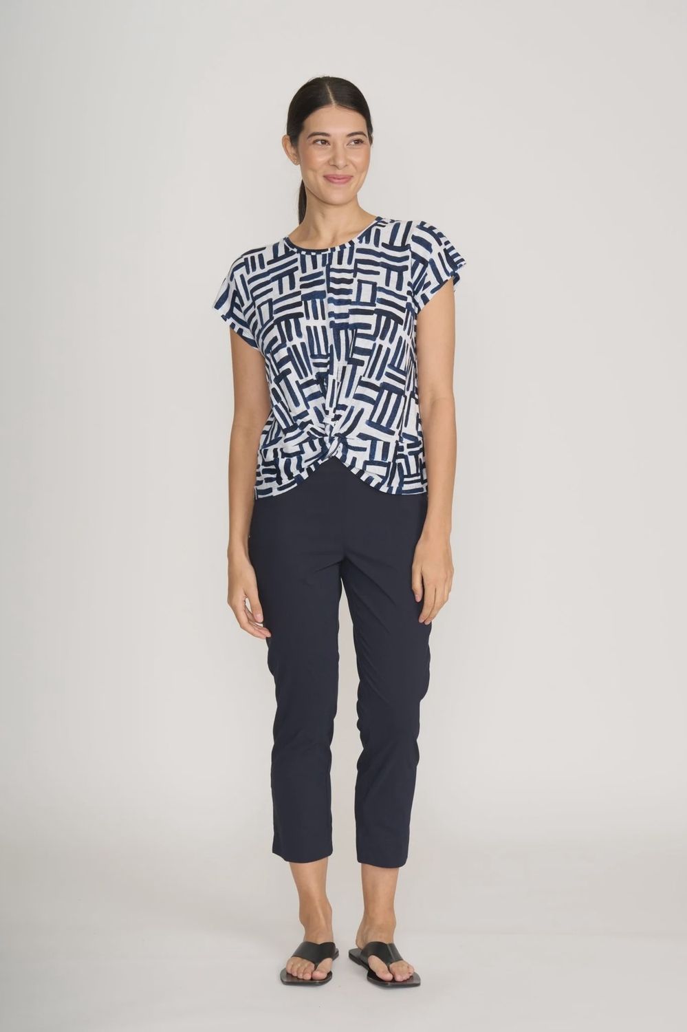 Foil Fuss Free Capri True Navy