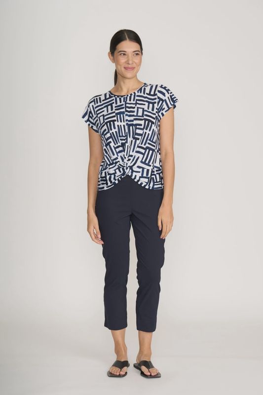Foil Fuss Free Capri True Navy