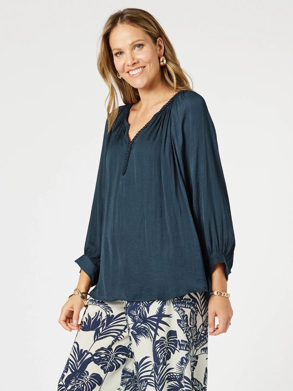 Hammock &amp; Vine Lux Plait Top Navy