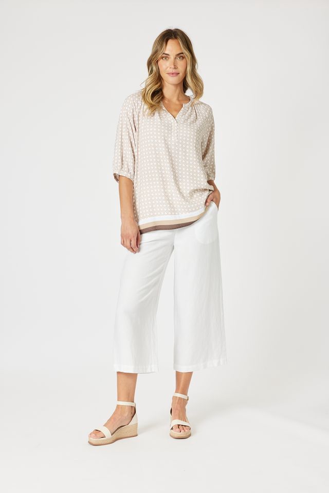 Gordon Smith Lino Wide Pant White