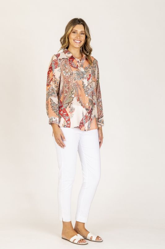 Renoma Velora Shirt Apricot Multi