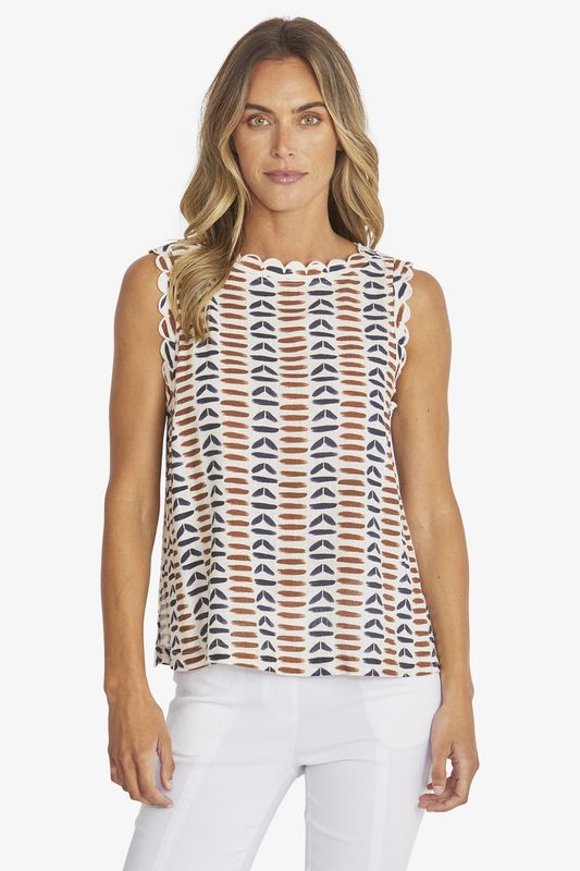 Ping Pong Marrakesh Sleeveless Top Print