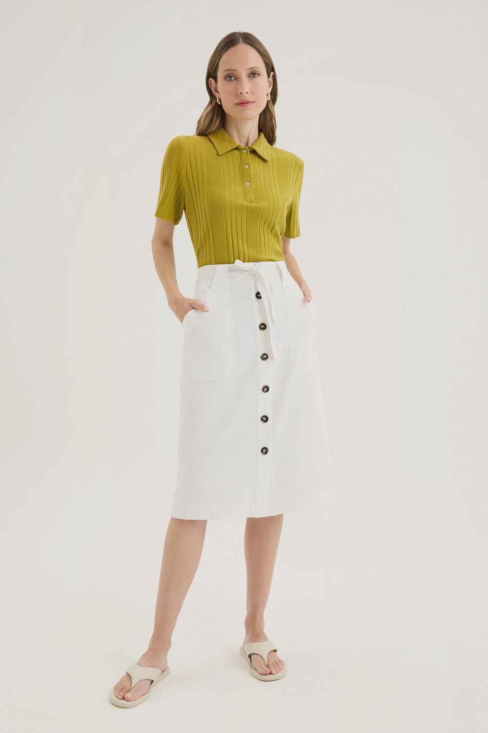 Yarra Trail Panna Skirt Ecru