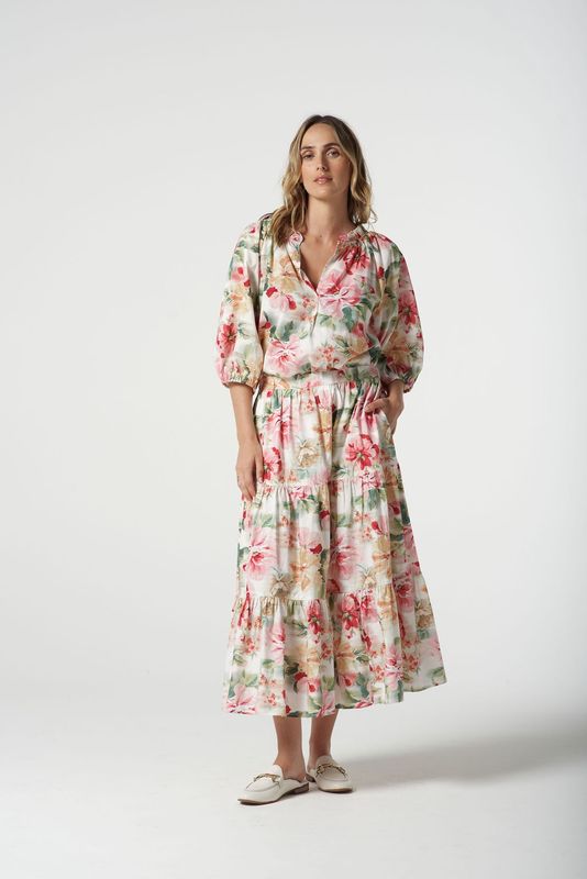 Goondiwindi Floral Tiered Skirt