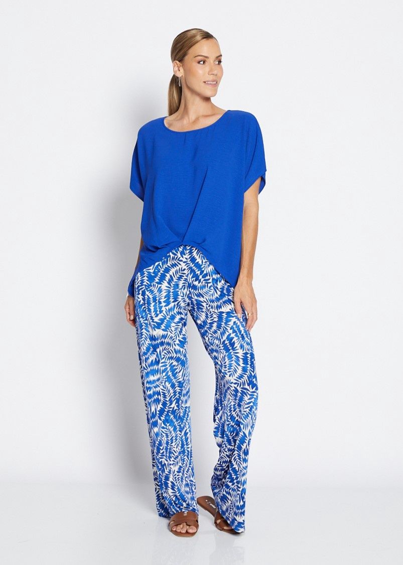 Philosophy 3/4 Pleat Tunic Origami Cobalt