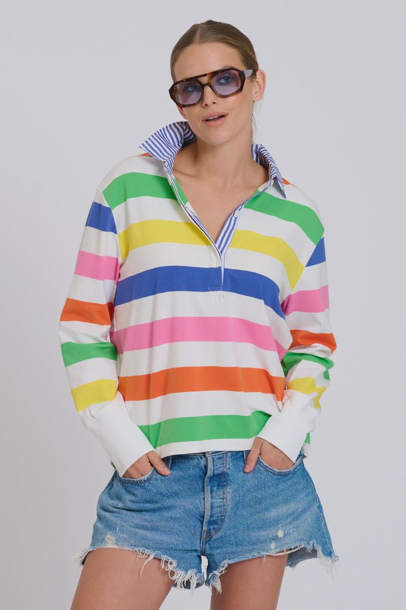 EST Rugby Sweatshirt Summer Bright Stripe
