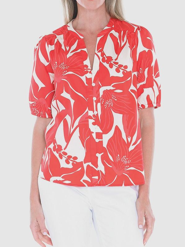 Jump Lily Mono Top Red