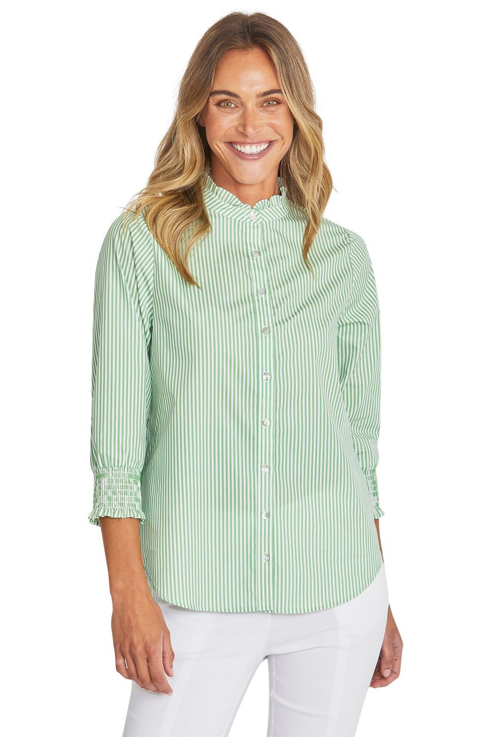 Ping Pong Tilda Blouse White/ Clover
