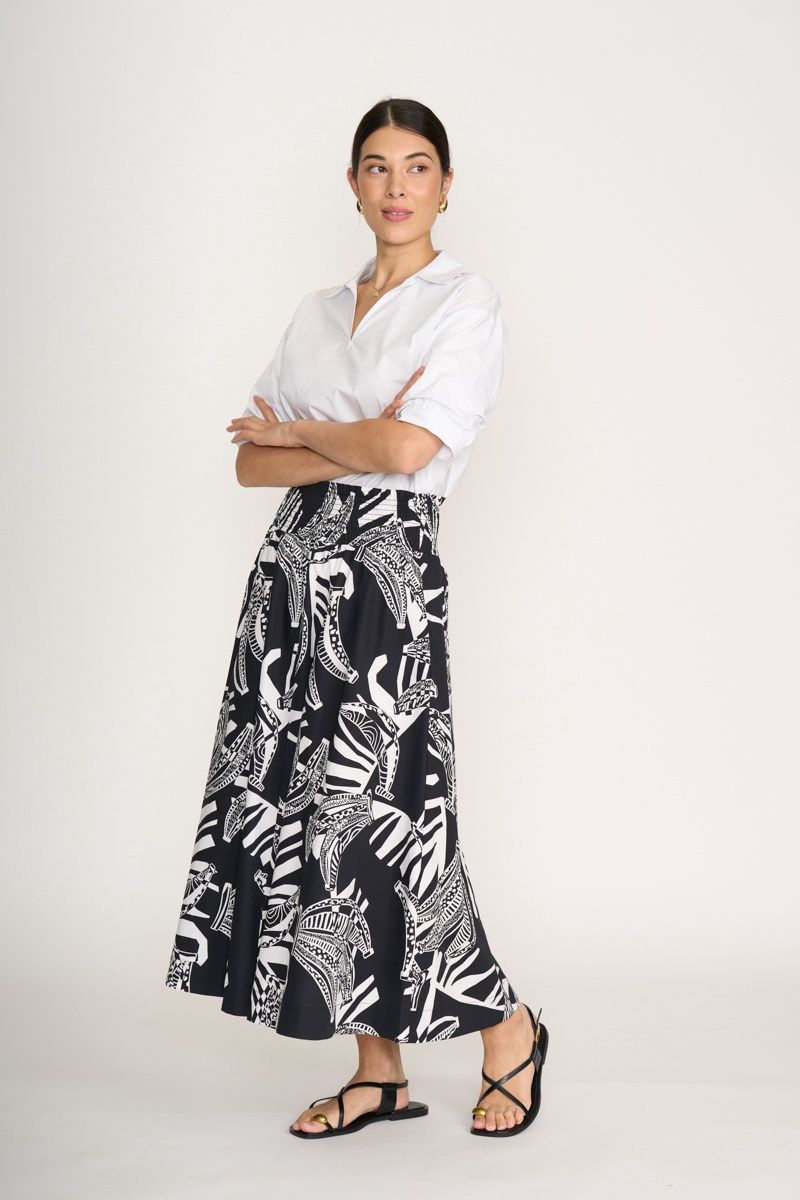 Foil Skirted Ahead Skirt Going Bananas