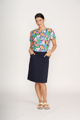 Foil Tee off Skirt True Navy