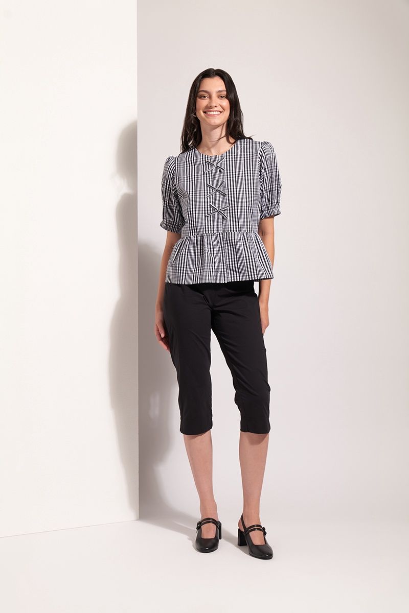 Foil My Tie Top Black Check