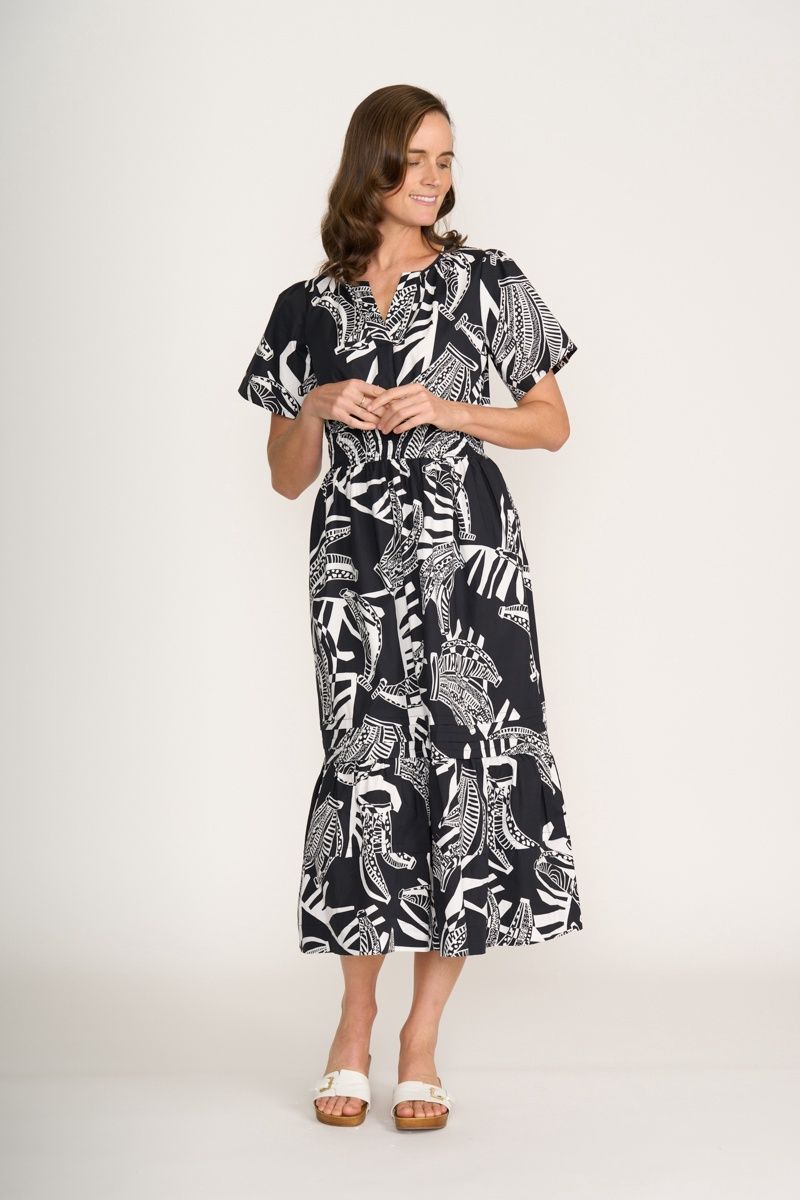 Foil Joyous Dress Going Bananas