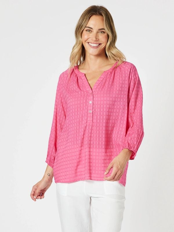 Gordon Smith Mykonos Check Shirt Peony