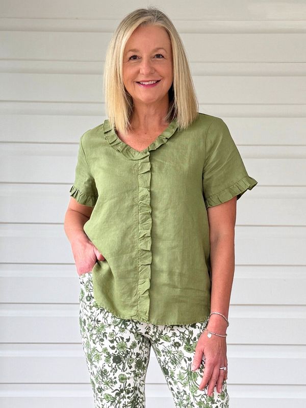 Gordon Smith Tiffany Short Sleeve Shirt Basil