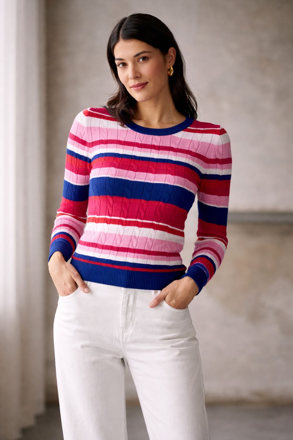 Foil Hot Wire Sweater Multi Stripe