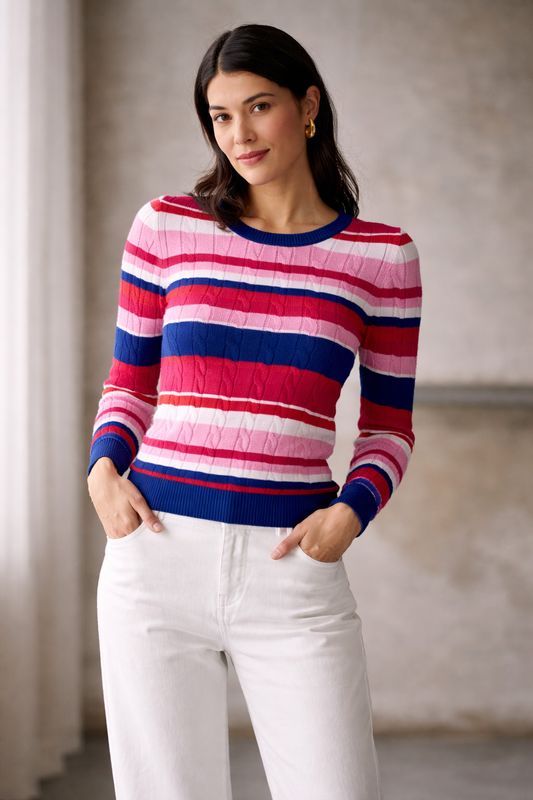 Foil Hot Wire Sweater Multi Stripe