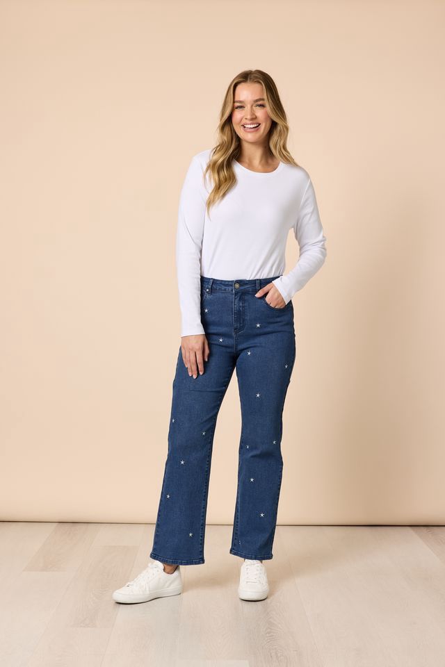 Gordon Smith Brushed Cotton Crew Neck Tee Ivory