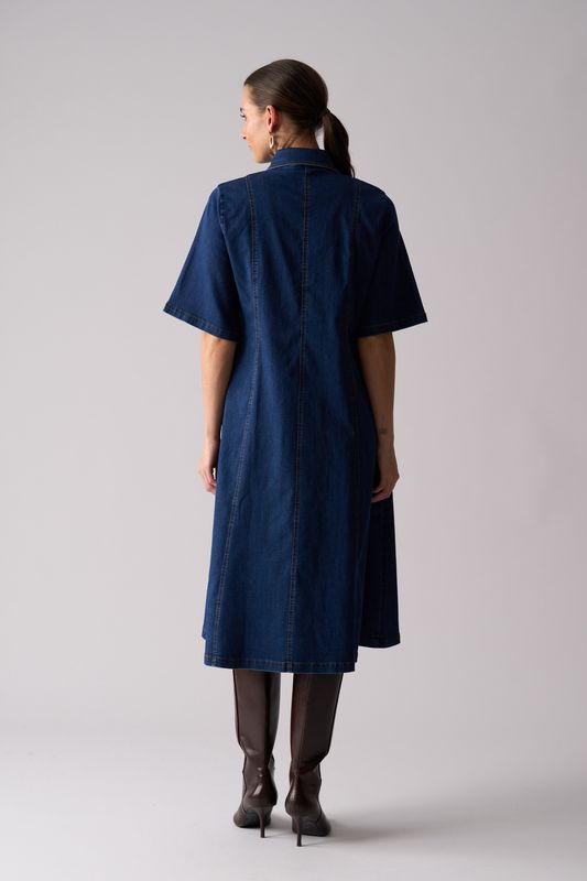 Foil Rhythm &amp; Blues Dress Indigo