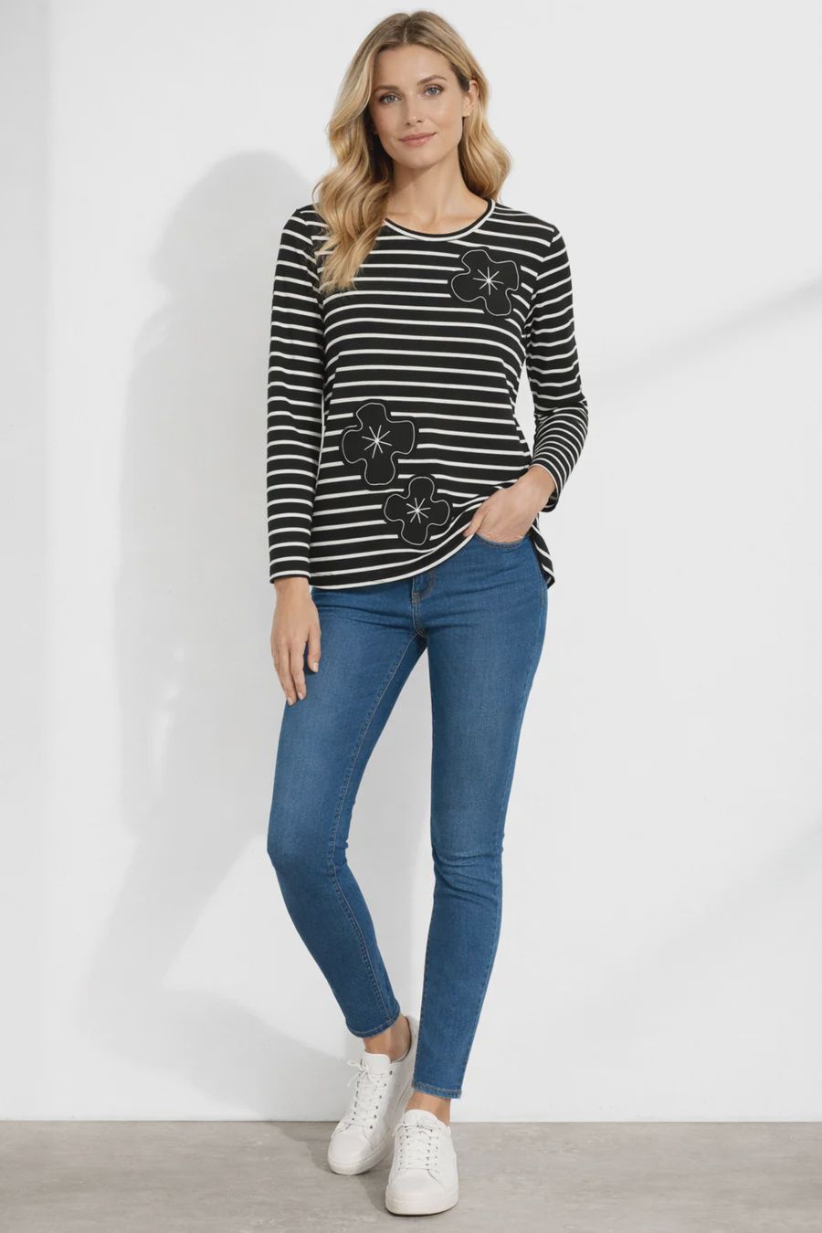 Foil Art And Soul Top Flower Patch