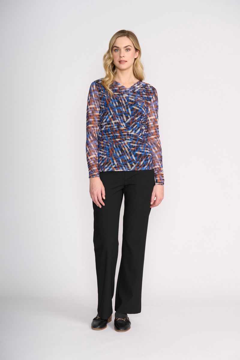 Foil Sheer Fun Wrap Top Elemental