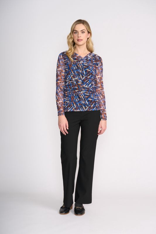 Foil Sheer Fun Wrap Top Elemental