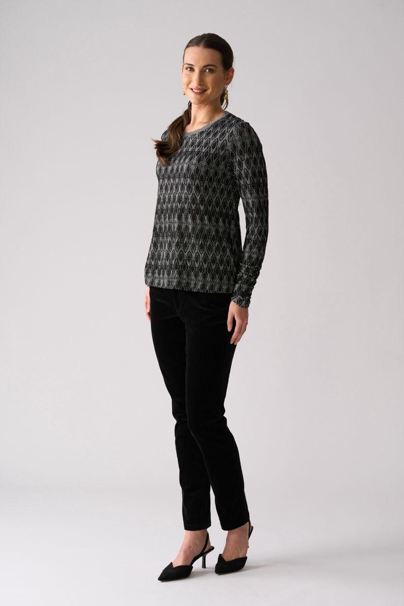 Foil Loominary Long Sleeve Top Black