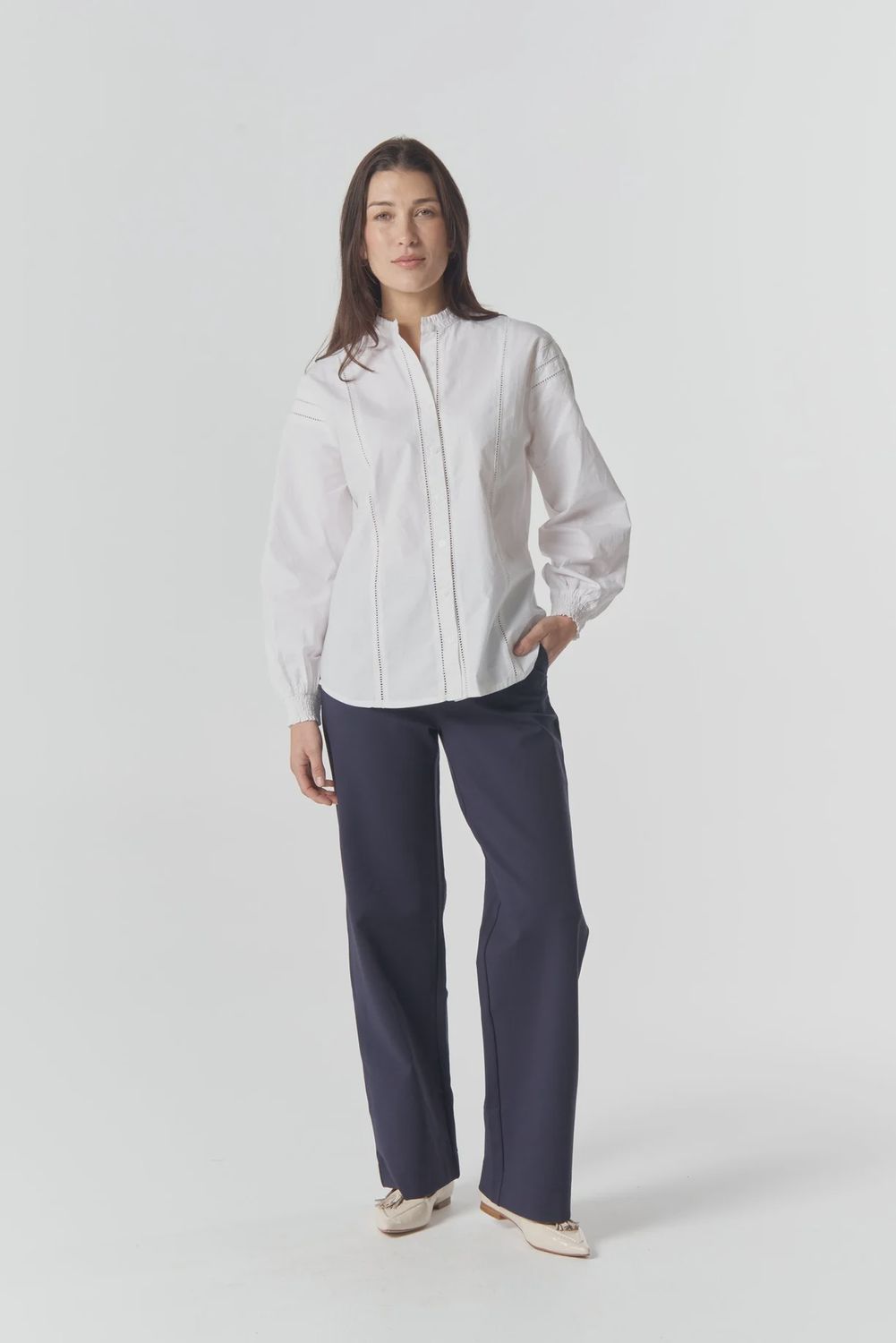 Goondiwindi Misty Cotton Blouse White
