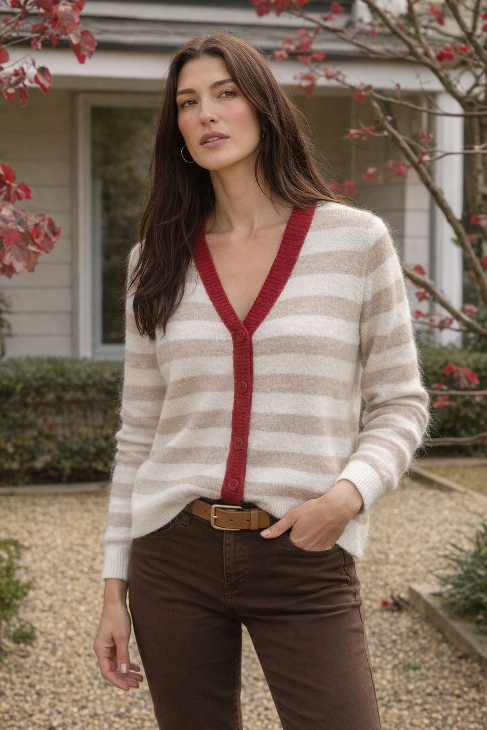 See Saw Angora Blend V Neck Dolman Sweater Oatmill