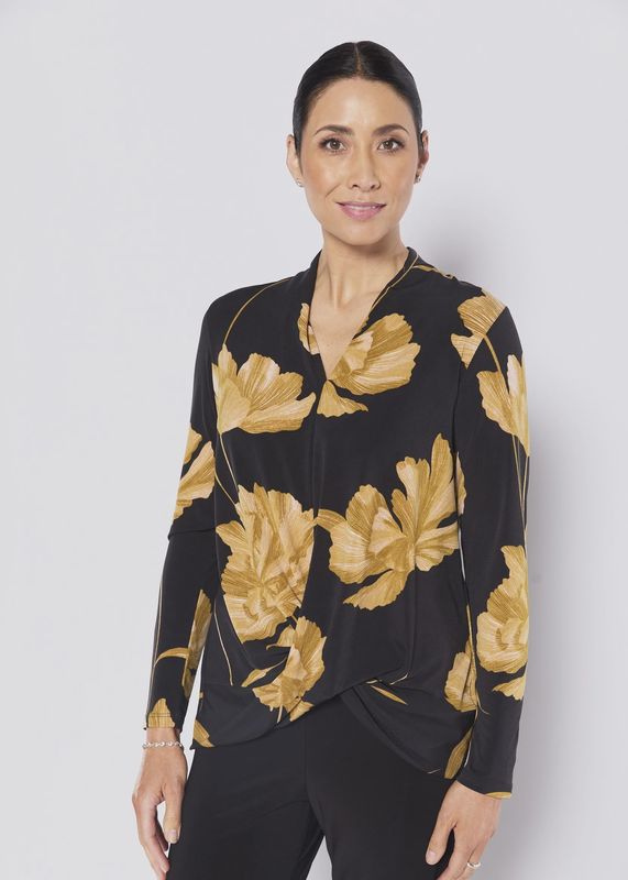 Philosophy Mine Long Sleeve Tuck Top in Greta