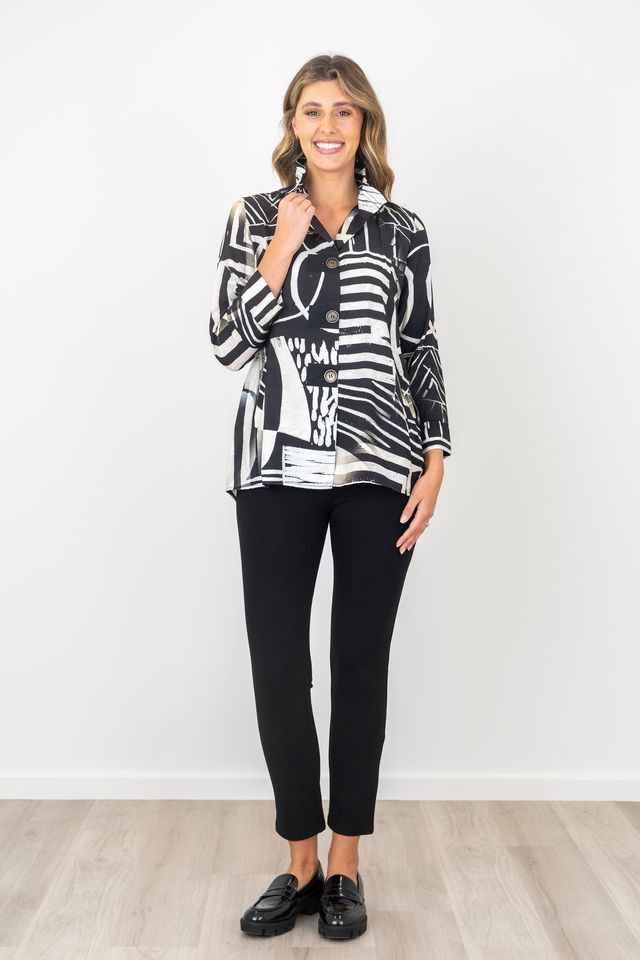 Renoma Maria Wire Collar Shirt Black