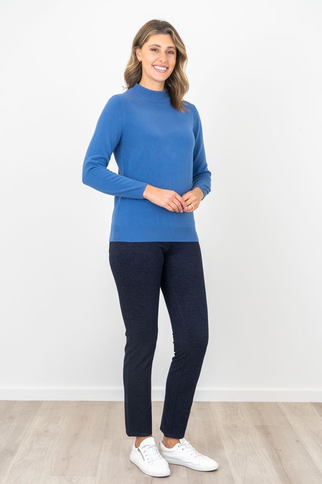 Bromley Softknit Turtle Neck Wedgewood