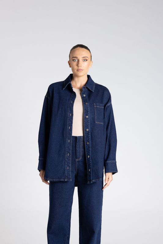 Two T's Denim Shirt Dark Denim