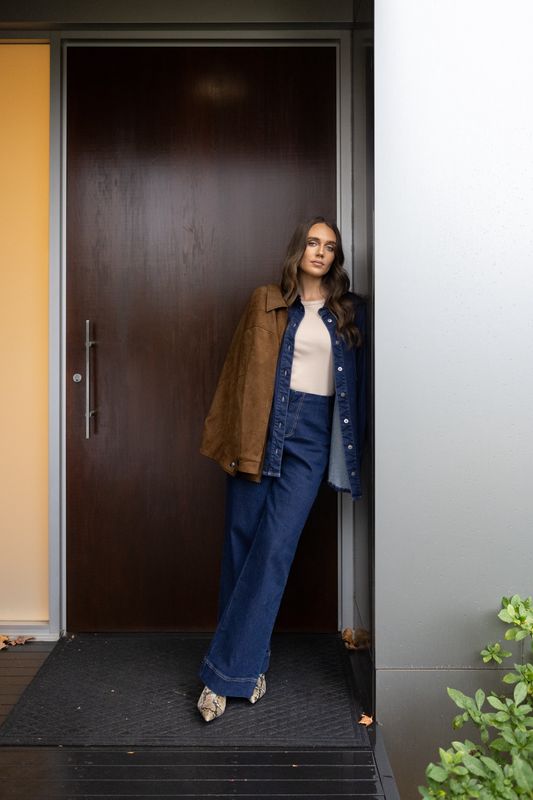 Two T's Denim Boot Leg Jean Dark Denim