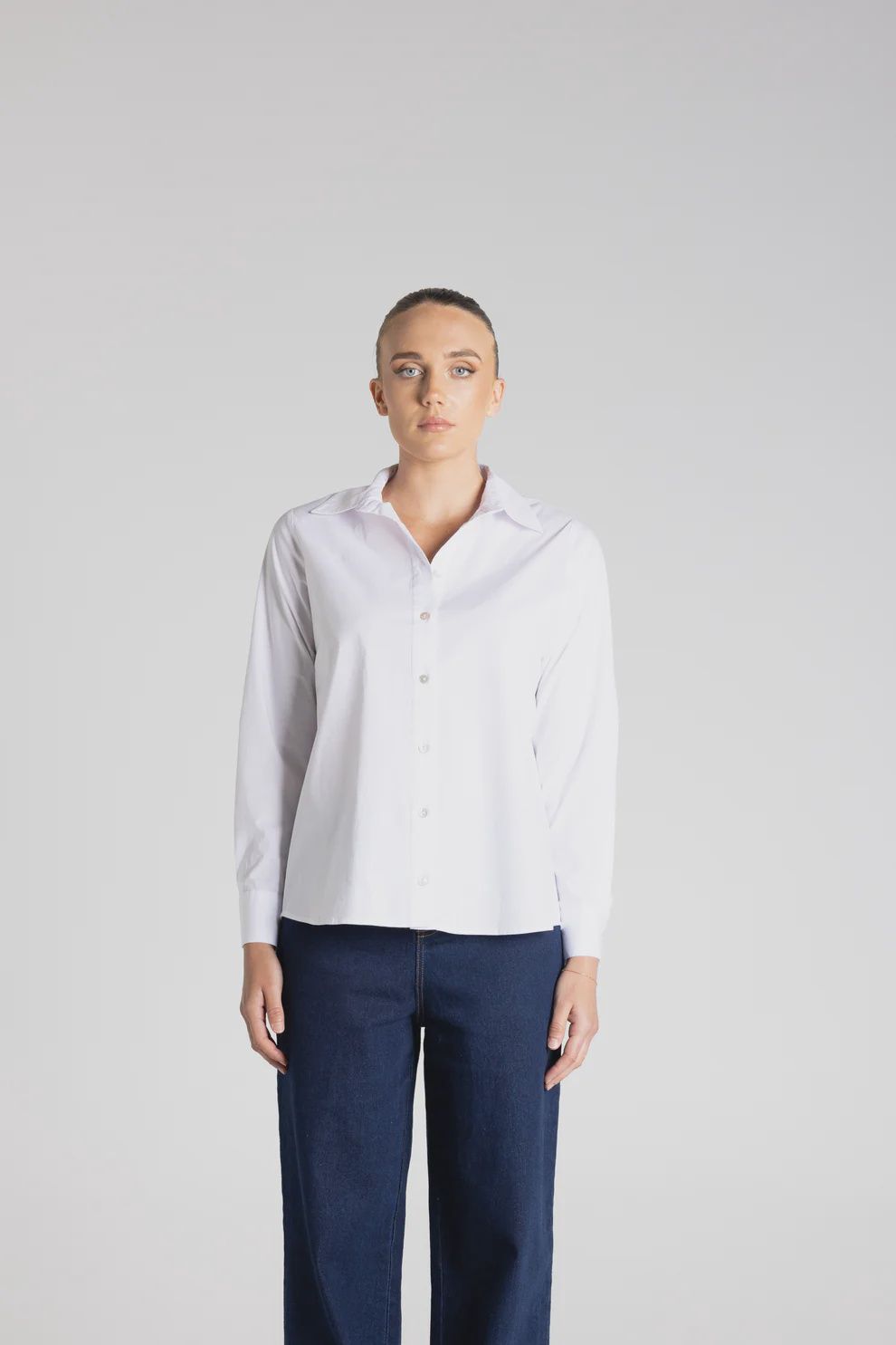Two T's Classic Cotton Shirt White