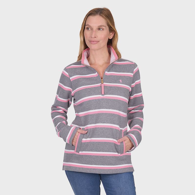 Thomas Cook Jane 1/4 Zip Rugby Charcoal Marle