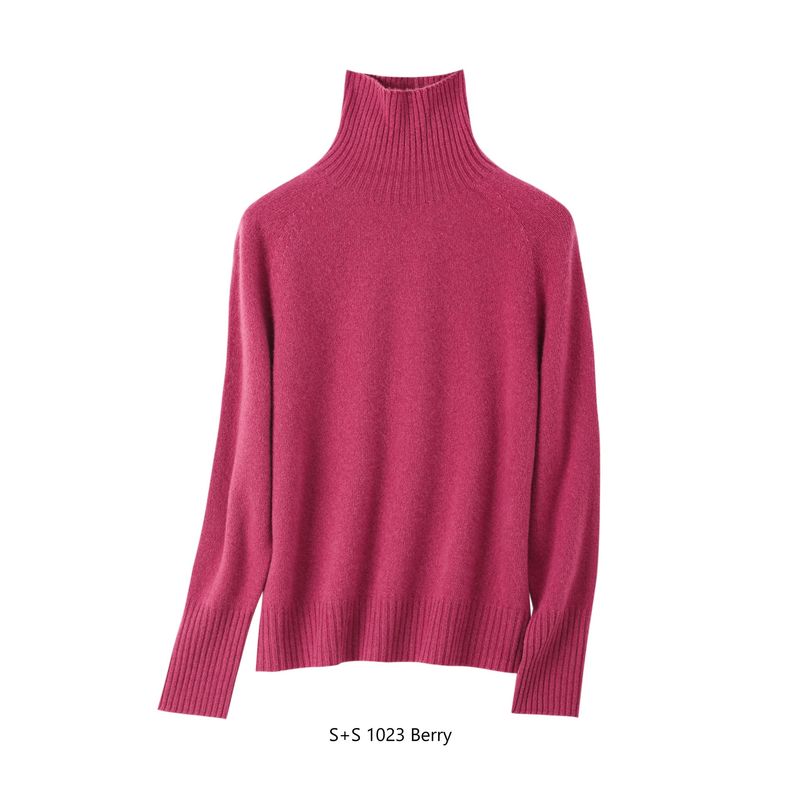 Stitch &amp; Story Roll Neck Berry Sweater