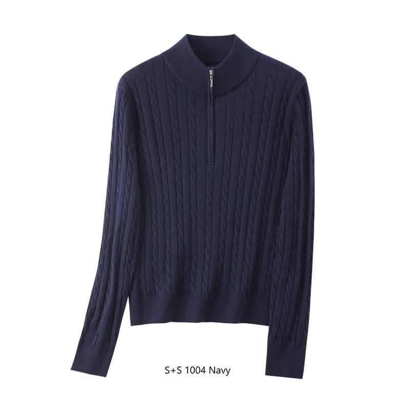 Stitch &amp; Story Zip Knit Navy