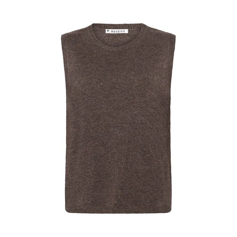 Mansted Mitos Lambswool Vest Brown
