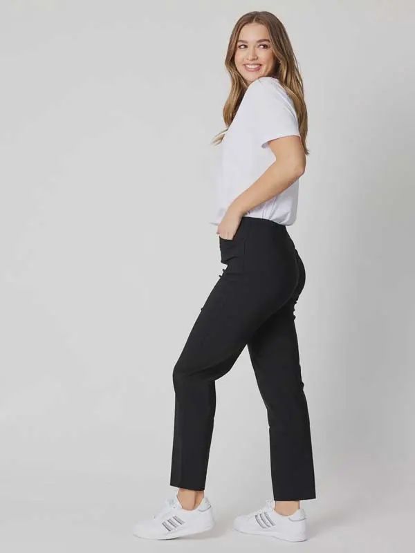 Threadz Chiara Basic Full Length Pants Black