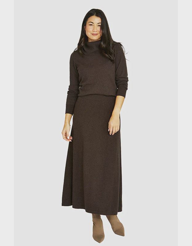 Jump A -Line Skirt Dark Chocolate