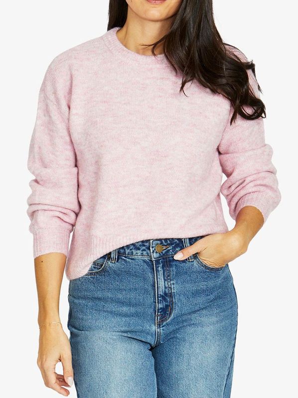 Jump Soft Crew Pullover Pale Pink