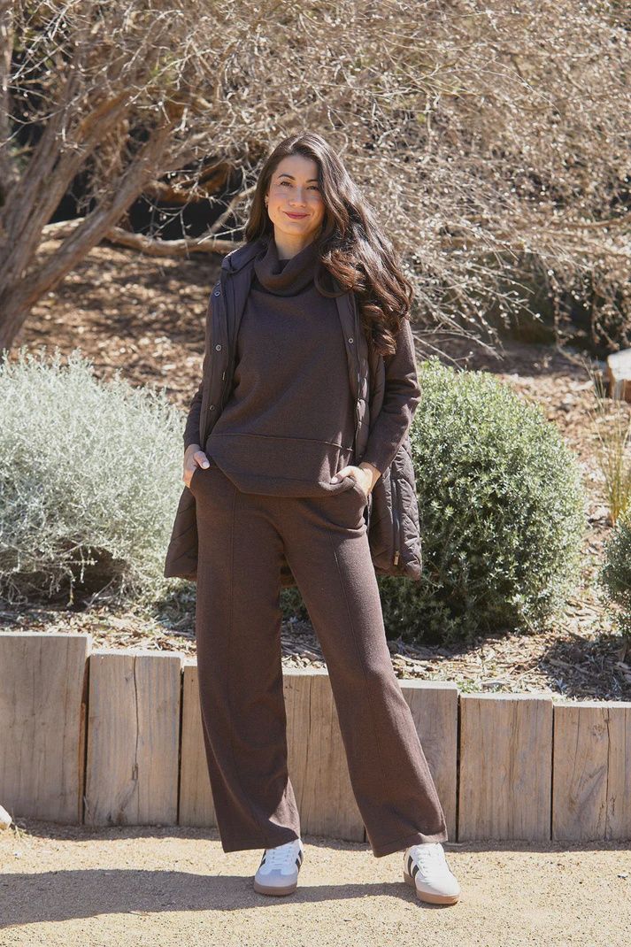 Jump Long Line Vest Cocoa