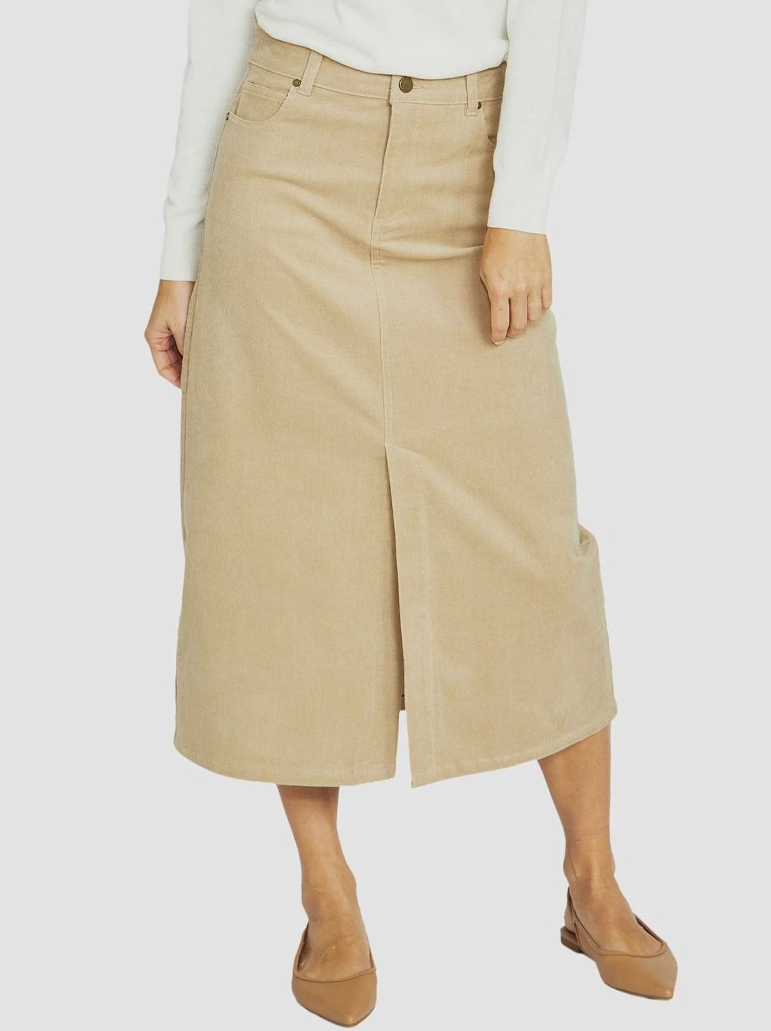 Jump Cord Skirt Oat