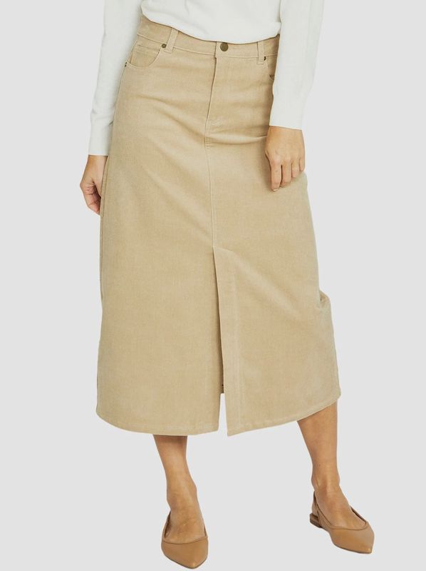 Jump Cord Skirt Oat