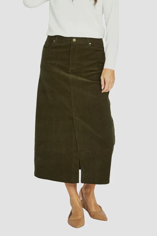 Jump Cord Skirt Khaki